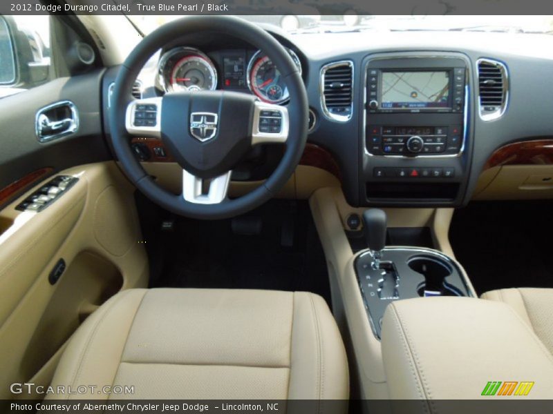 True Blue Pearl / Black 2012 Dodge Durango Citadel