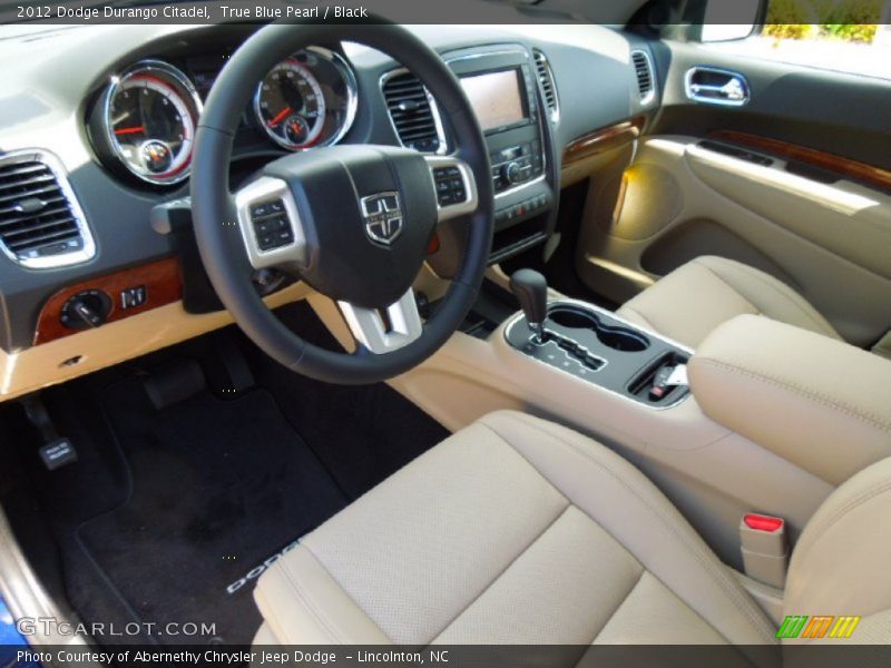 True Blue Pearl / Black 2012 Dodge Durango Citadel