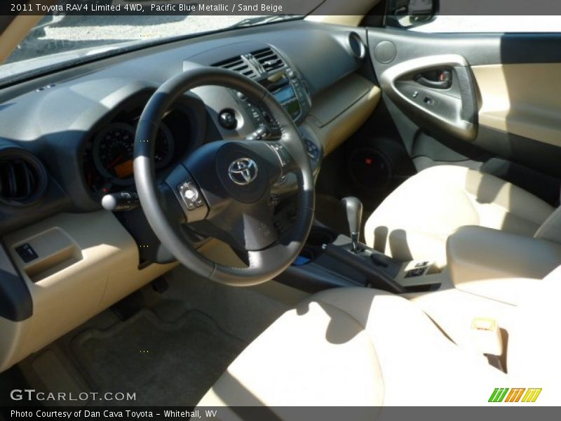 Pacific Blue Metallic / Sand Beige 2011 Toyota RAV4 Limited 4WD