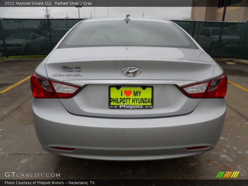 Radiant Silver / Gray 2012 Hyundai Sonata GLS