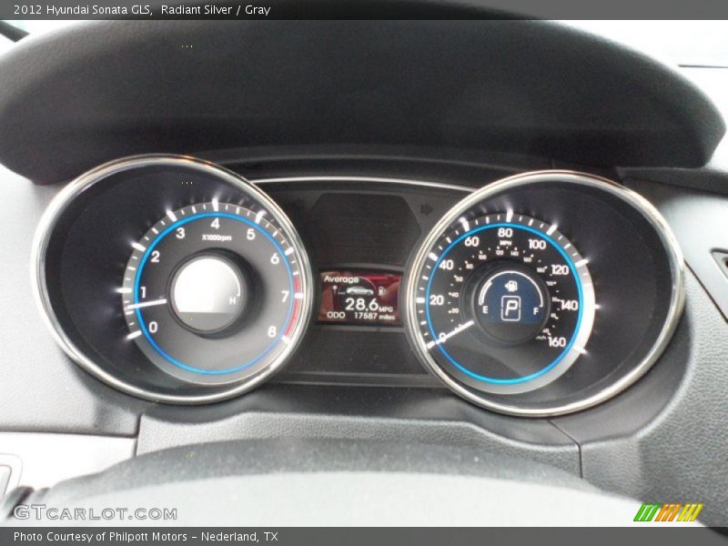 Radiant Silver / Gray 2012 Hyundai Sonata GLS
