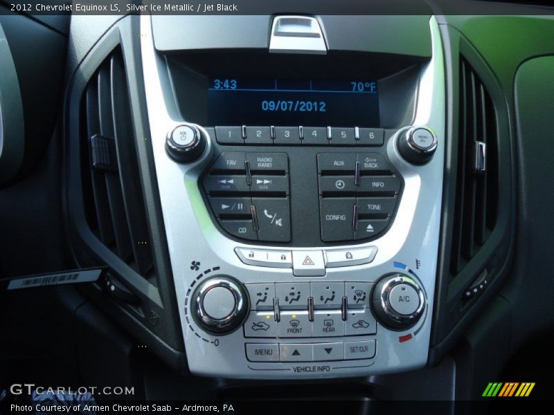 Silver Ice Metallic / Jet Black 2012 Chevrolet Equinox LS