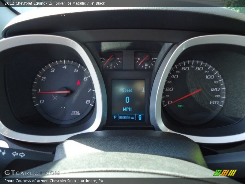 Silver Ice Metallic / Jet Black 2012 Chevrolet Equinox LS