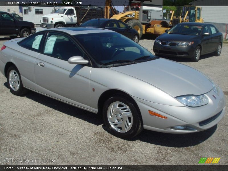 Silver / Black 2001 Saturn S Series SC2 Coupe