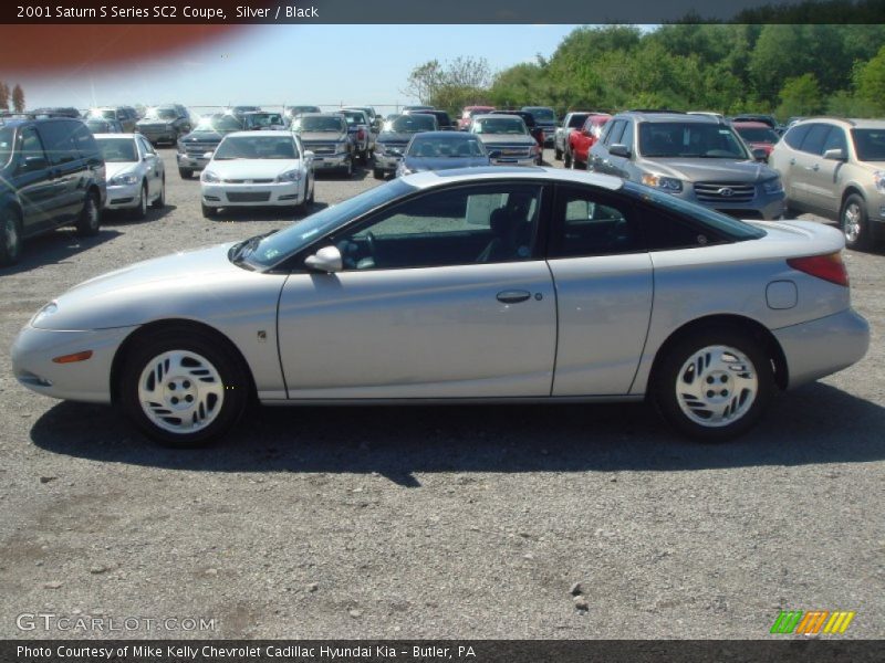 Silver / Black 2001 Saturn S Series SC2 Coupe