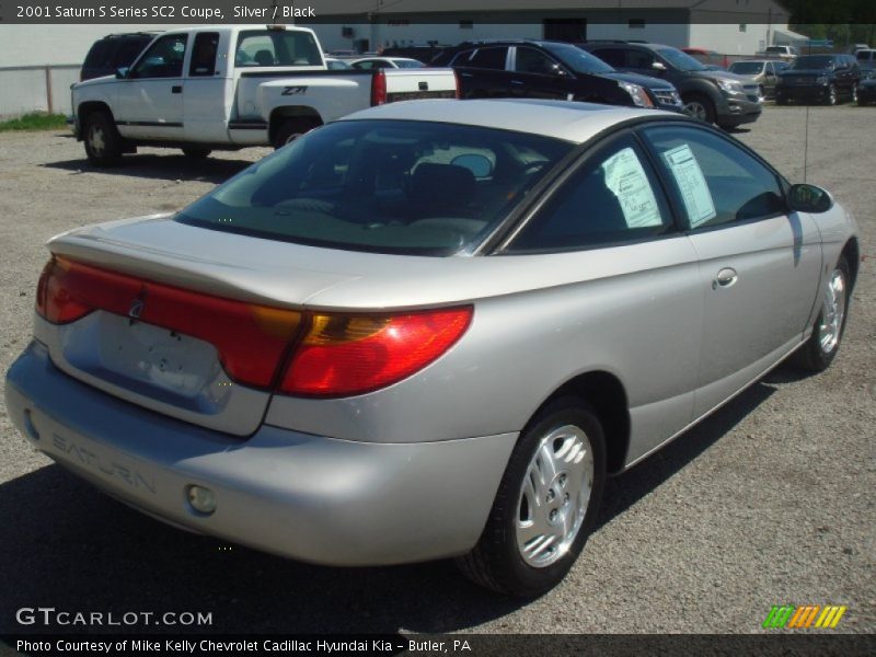 Silver / Black 2001 Saturn S Series SC2 Coupe