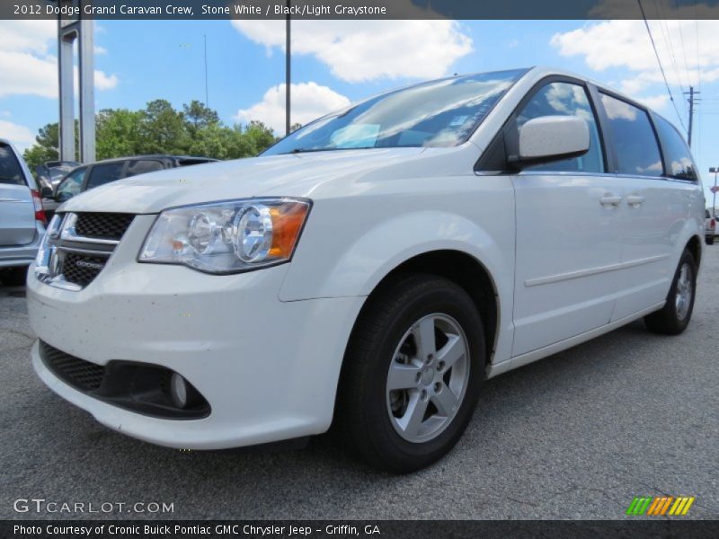 Stone White / Black/Light Graystone 2012 Dodge Grand Caravan Crew