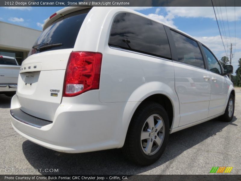 Stone White / Black/Light Graystone 2012 Dodge Grand Caravan Crew