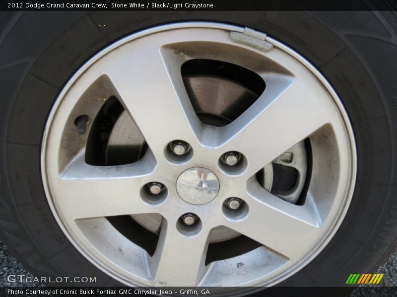 Stone White / Black/Light Graystone 2012 Dodge Grand Caravan Crew