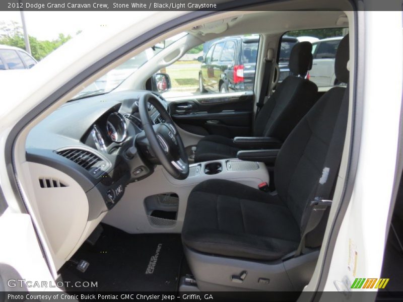 Stone White / Black/Light Graystone 2012 Dodge Grand Caravan Crew