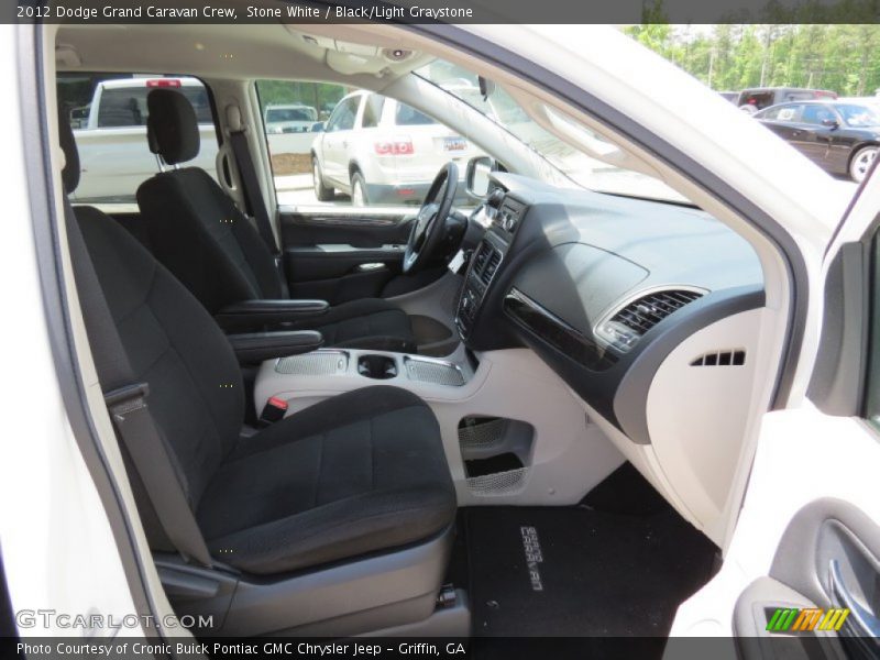 Stone White / Black/Light Graystone 2012 Dodge Grand Caravan Crew