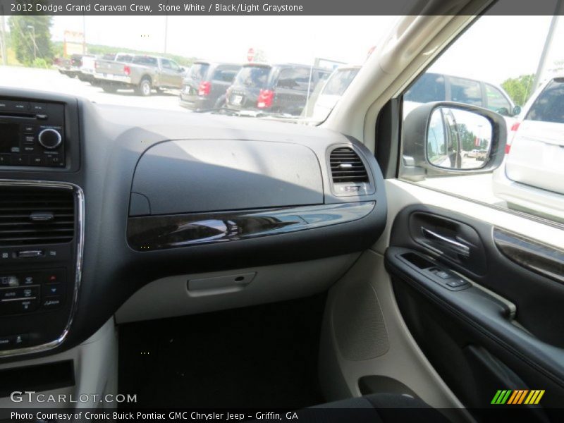 Stone White / Black/Light Graystone 2012 Dodge Grand Caravan Crew