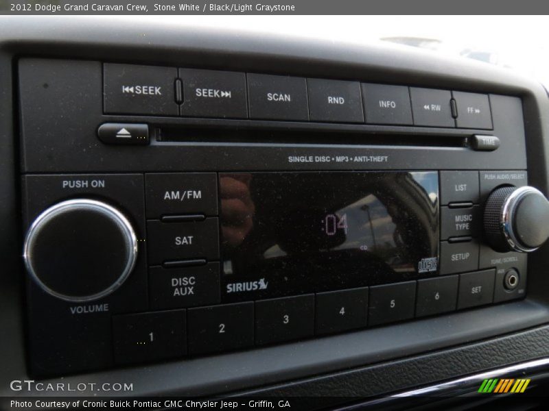Stone White / Black/Light Graystone 2012 Dodge Grand Caravan Crew