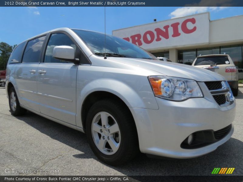 Bright Silver Metallic / Black/Light Graystone 2012 Dodge Grand Caravan Crew