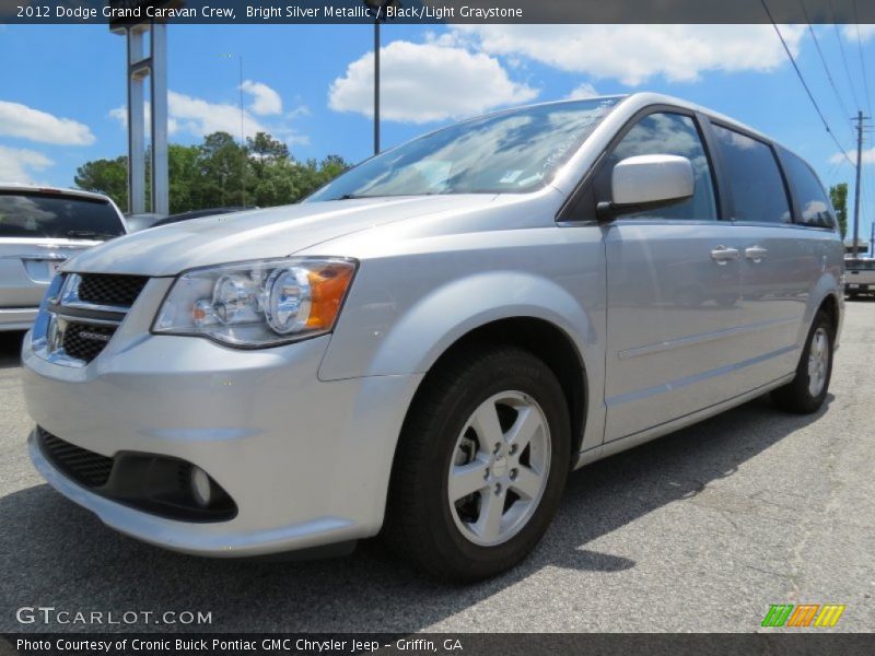 Bright Silver Metallic / Black/Light Graystone 2012 Dodge Grand Caravan Crew
