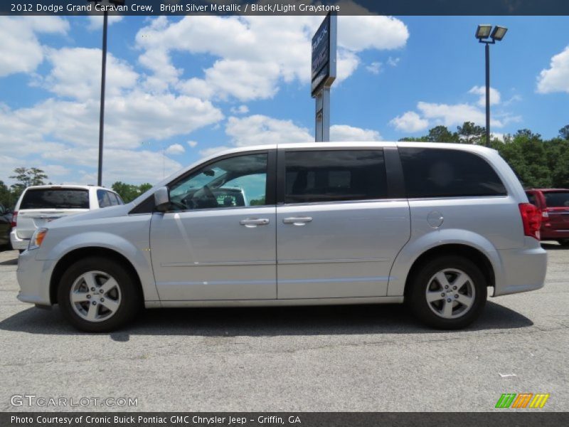 Bright Silver Metallic / Black/Light Graystone 2012 Dodge Grand Caravan Crew