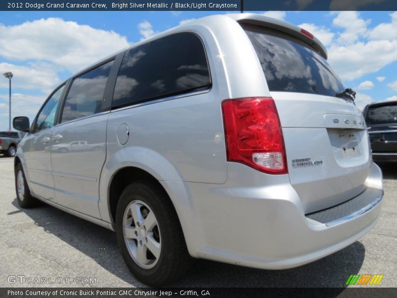 Bright Silver Metallic / Black/Light Graystone 2012 Dodge Grand Caravan Crew