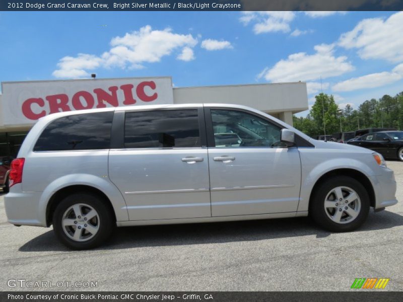 Bright Silver Metallic / Black/Light Graystone 2012 Dodge Grand Caravan Crew