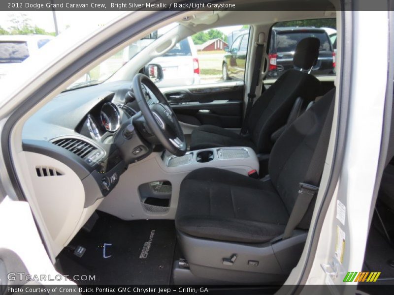 Bright Silver Metallic / Black/Light Graystone 2012 Dodge Grand Caravan Crew