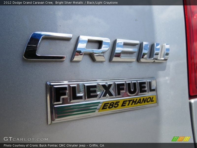Bright Silver Metallic / Black/Light Graystone 2012 Dodge Grand Caravan Crew