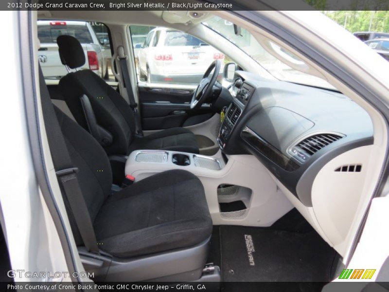 Bright Silver Metallic / Black/Light Graystone 2012 Dodge Grand Caravan Crew