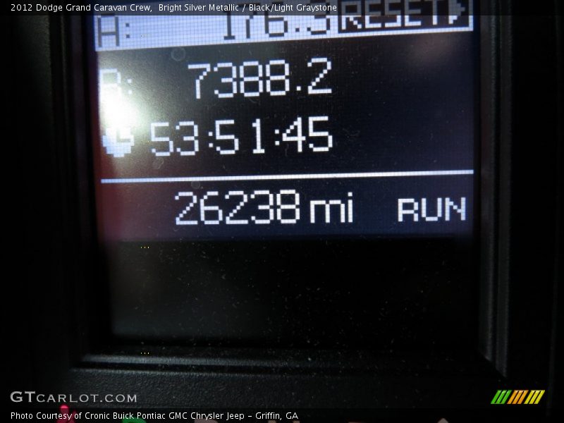 Bright Silver Metallic / Black/Light Graystone 2012 Dodge Grand Caravan Crew