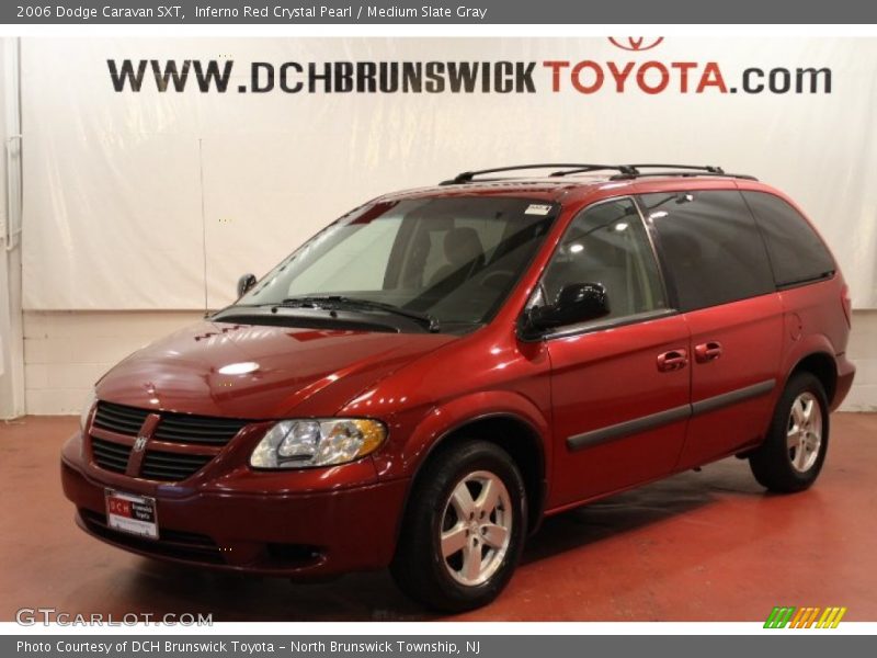 Inferno Red Crystal Pearl / Medium Slate Gray 2006 Dodge Caravan SXT