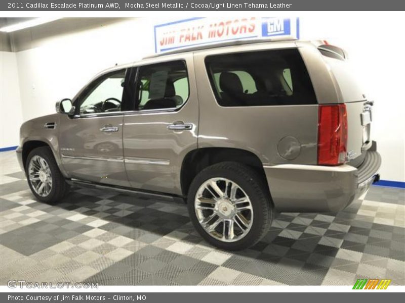 Mocha Steel Metallic / Cocoa/Light Linen Tehama Leather 2011 Cadillac Escalade Platinum AWD