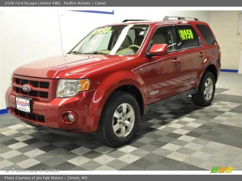 Redfire Metallic / Camel 2008 Ford Escape Limited 4WD