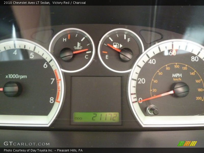 Victory Red / Charcoal 2010 Chevrolet Aveo LT Sedan