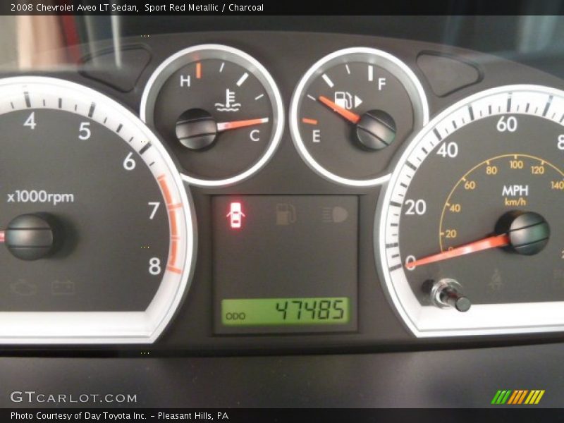 Sport Red Metallic / Charcoal 2008 Chevrolet Aveo LT Sedan