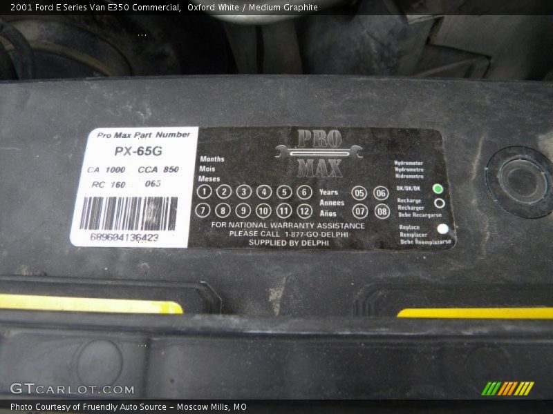 Oxford White / Medium Graphite 2001 Ford E Series Van E350 Commercial