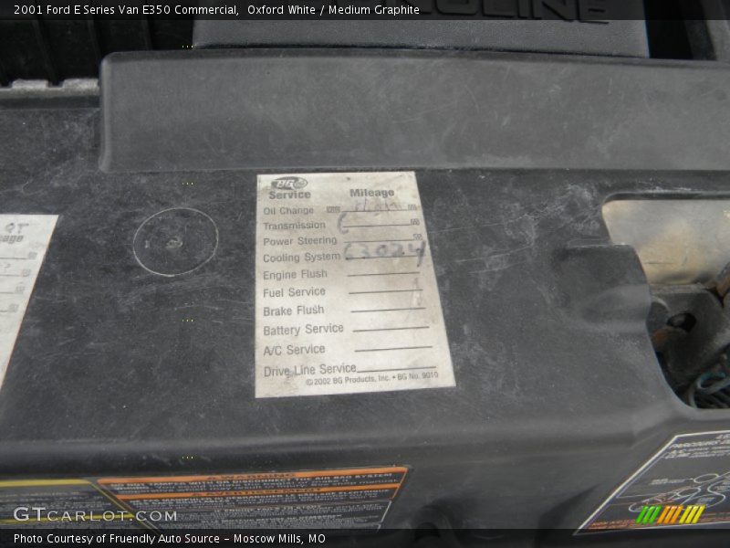 Oxford White / Medium Graphite 2001 Ford E Series Van E350 Commercial
