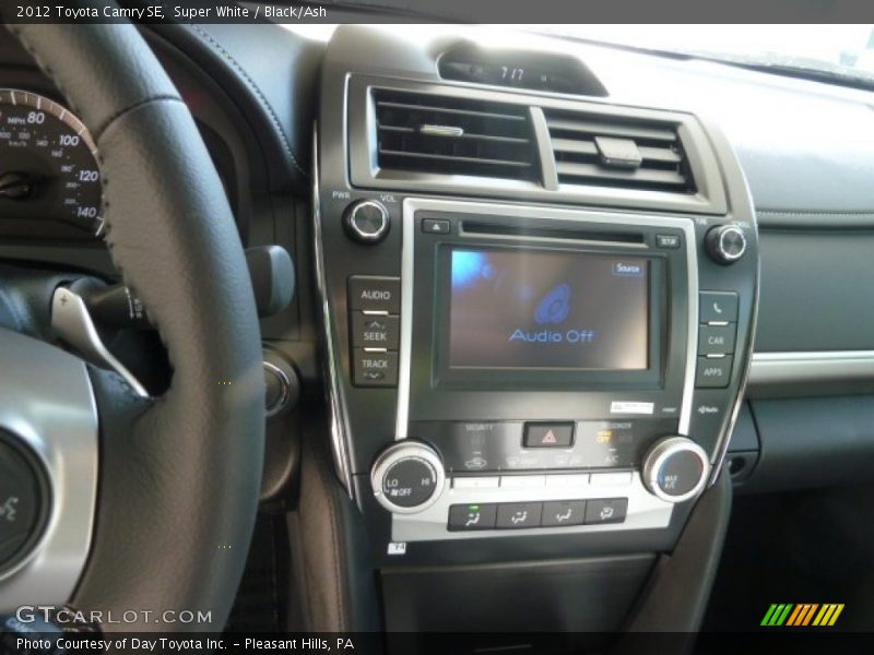 Super White / Black/Ash 2012 Toyota Camry SE