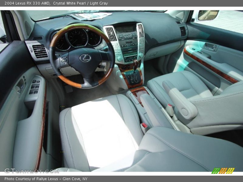 Crystal White Pearl / Light Gray 2004 Lexus RX 330 AWD