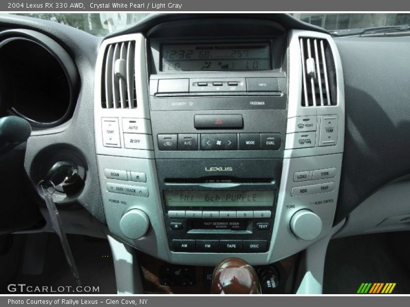 Crystal White Pearl / Light Gray 2004 Lexus RX 330 AWD