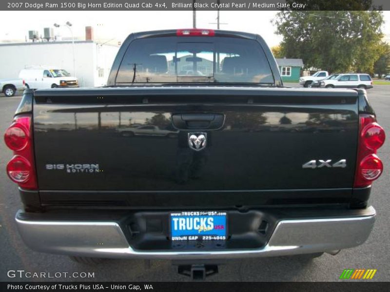 Brilliant Black Crystal Pearl / Medium Slate Gray 2007 Dodge Ram 1500 Big Horn Edition Quad Cab 4x4