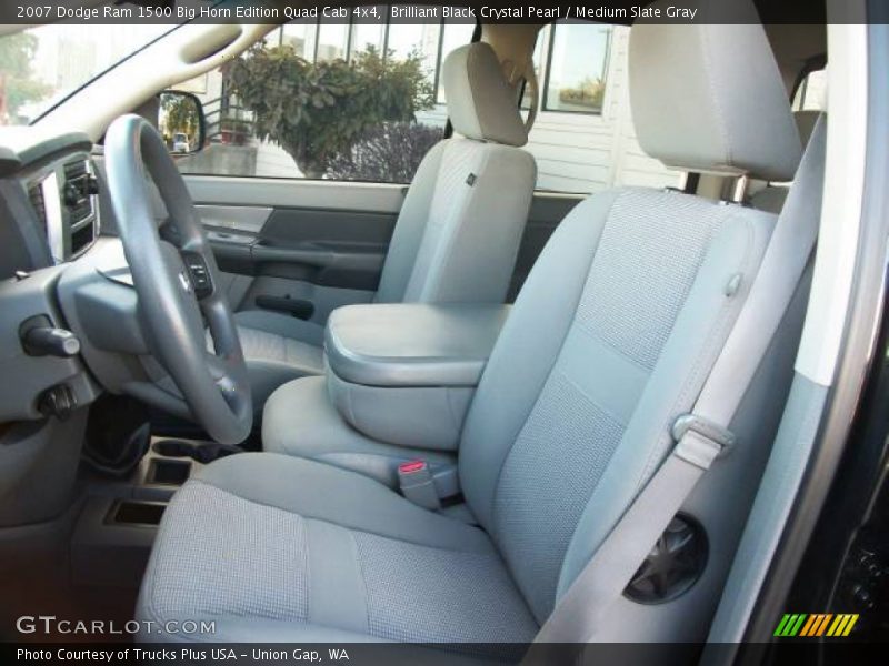 Brilliant Black Crystal Pearl / Medium Slate Gray 2007 Dodge Ram 1500 Big Horn Edition Quad Cab 4x4