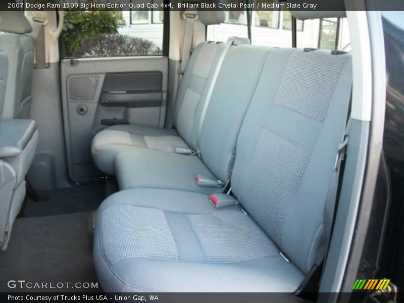 Brilliant Black Crystal Pearl / Medium Slate Gray 2007 Dodge Ram 1500 Big Horn Edition Quad Cab 4x4