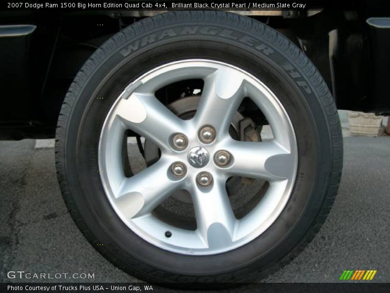 Brilliant Black Crystal Pearl / Medium Slate Gray 2007 Dodge Ram 1500 Big Horn Edition Quad Cab 4x4