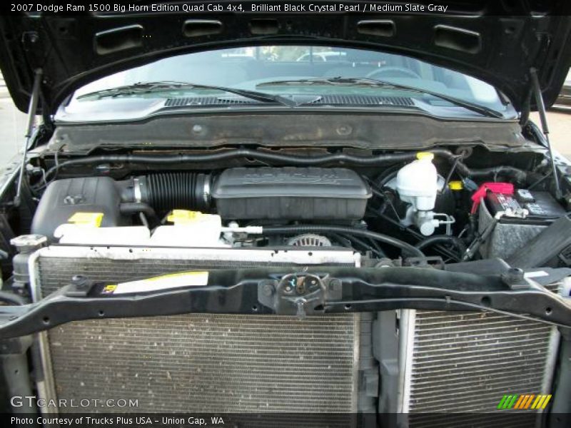 Brilliant Black Crystal Pearl / Medium Slate Gray 2007 Dodge Ram 1500 Big Horn Edition Quad Cab 4x4