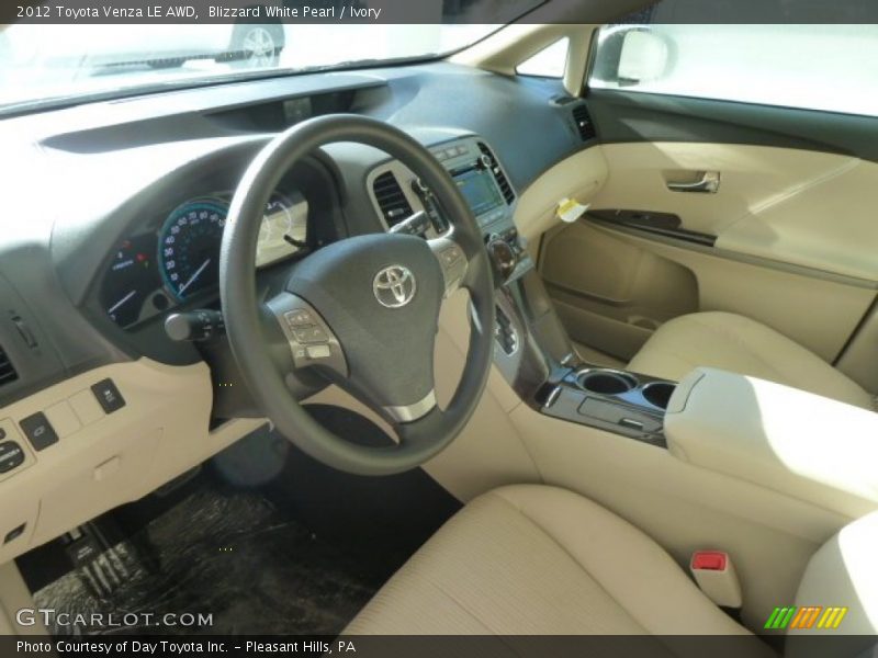 Ivory Interior - 2012 Venza LE AWD 