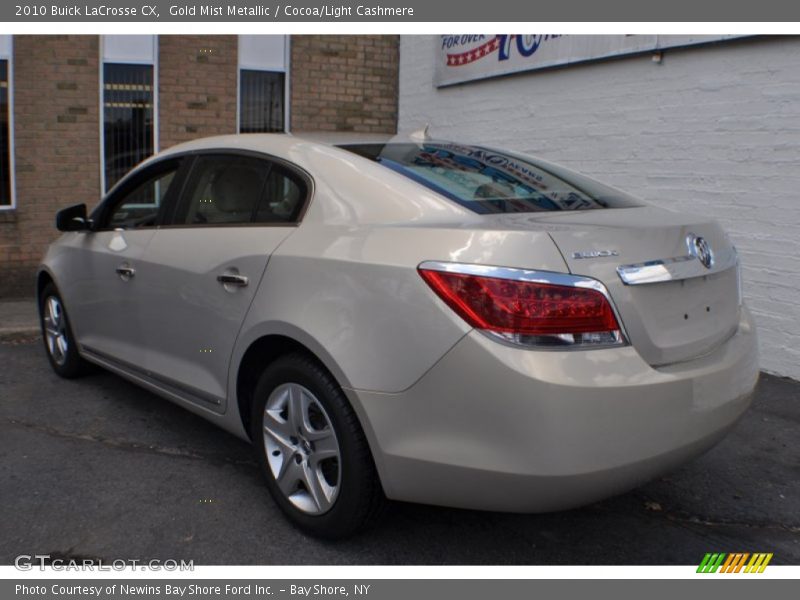 Gold Mist Metallic / Cocoa/Light Cashmere 2010 Buick LaCrosse CX