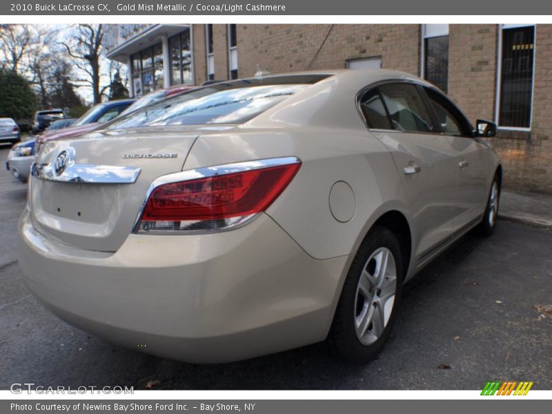 Gold Mist Metallic / Cocoa/Light Cashmere 2010 Buick LaCrosse CX