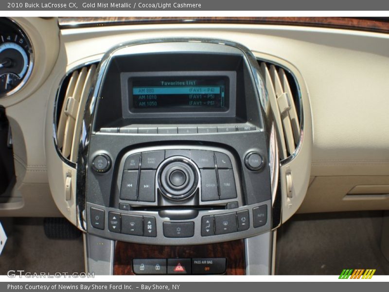Gold Mist Metallic / Cocoa/Light Cashmere 2010 Buick LaCrosse CX