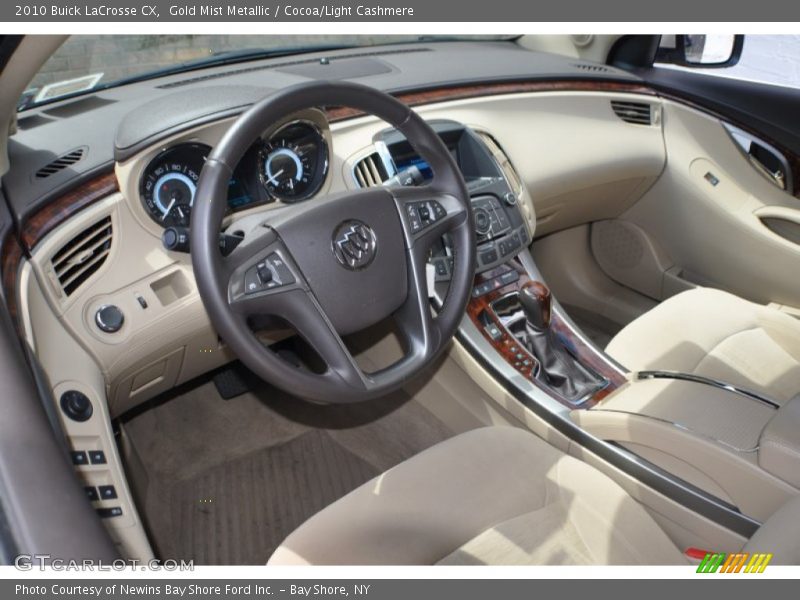 Gold Mist Metallic / Cocoa/Light Cashmere 2010 Buick LaCrosse CX