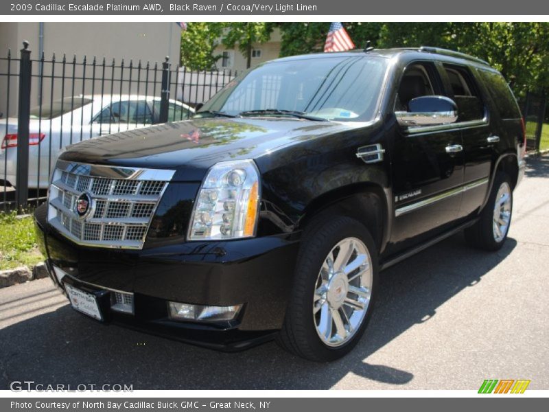 Black Raven / Cocoa/Very Light Linen 2009 Cadillac Escalade Platinum AWD