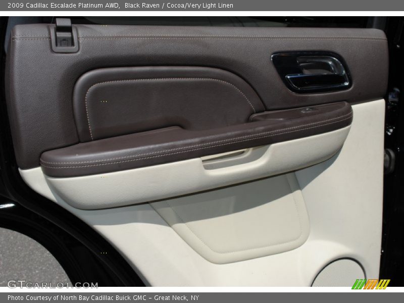 Black Raven / Cocoa/Very Light Linen 2009 Cadillac Escalade Platinum AWD