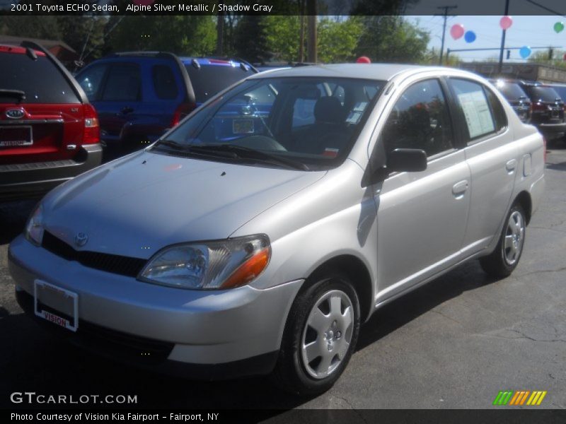 Alpine Silver Metallic / Shadow Gray 2001 Toyota ECHO Sedan