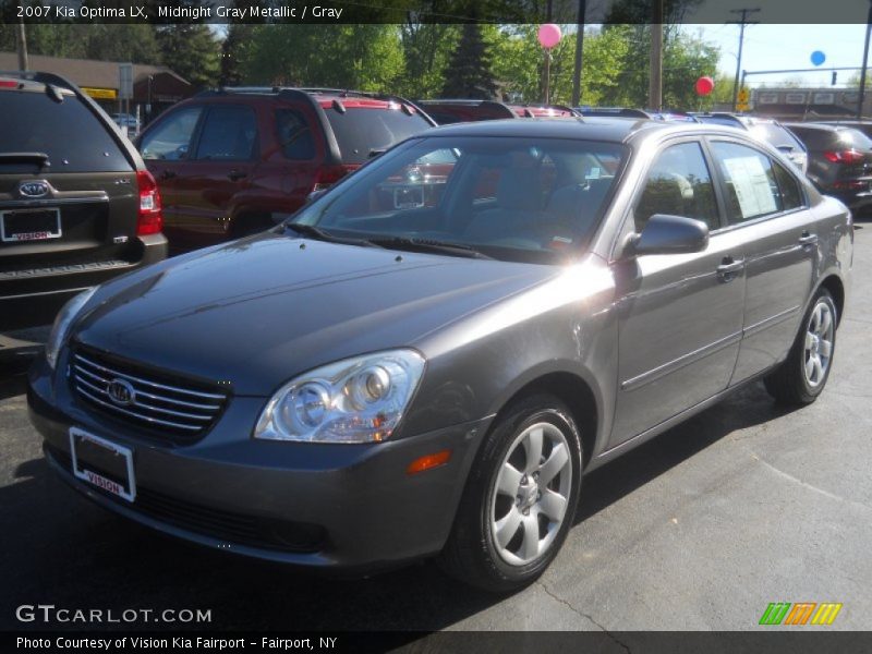 Midnight Gray Metallic / Gray 2007 Kia Optima LX